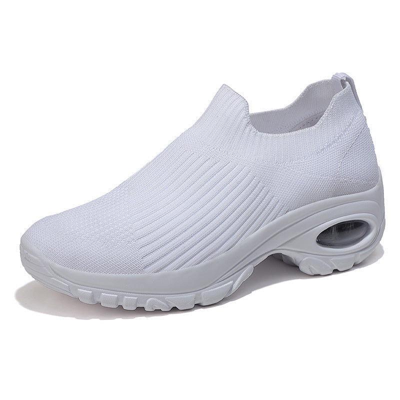 Damer Bekvemme Slip-On Løbesko med åndbart strikoverflade og elastisk sål Stilla