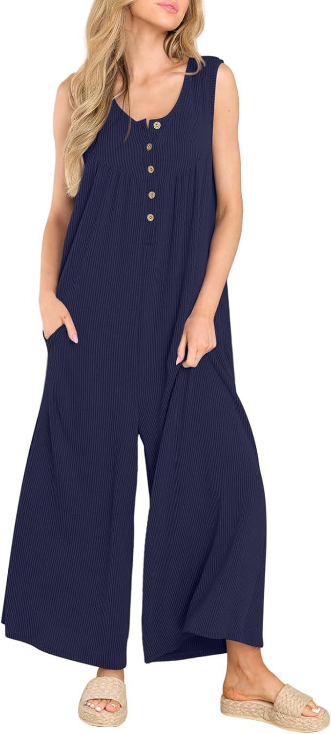 Dame Let Stribet Overall Stilla