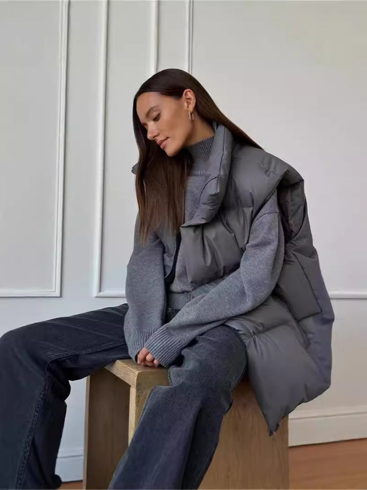 Femme Højkrav Puffer Vest Stilla