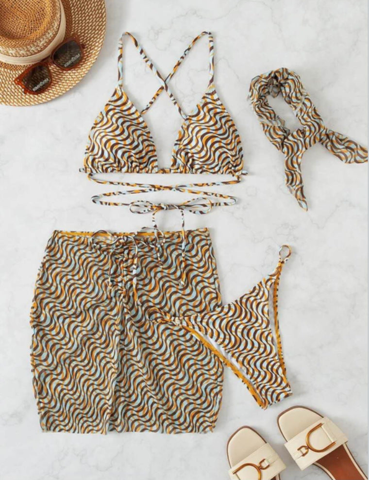 Dame Triangle-Bikini med raffineret snit Stilla