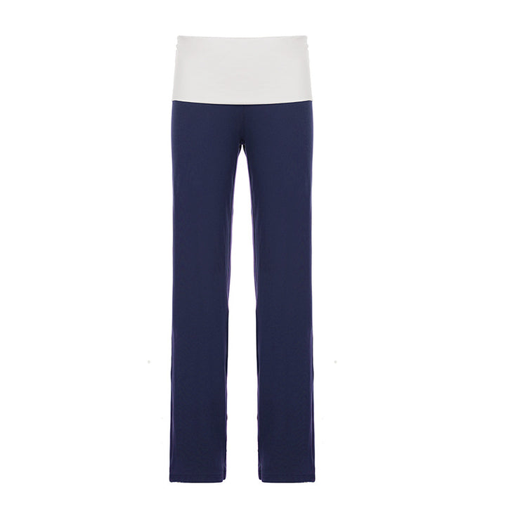 Dame Flared Leggings med blomstermønster Skovae