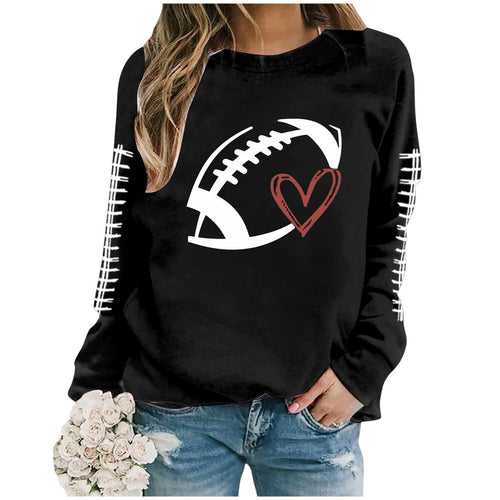 Kvinders sweatshirt med sporty fodboldmotiv og afslappet pasform Stilla