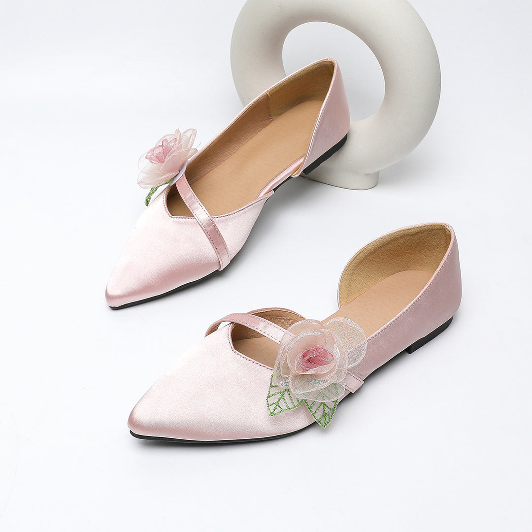 Dame Ballerinas med originalt blomstermønster og elegant snit Stilla