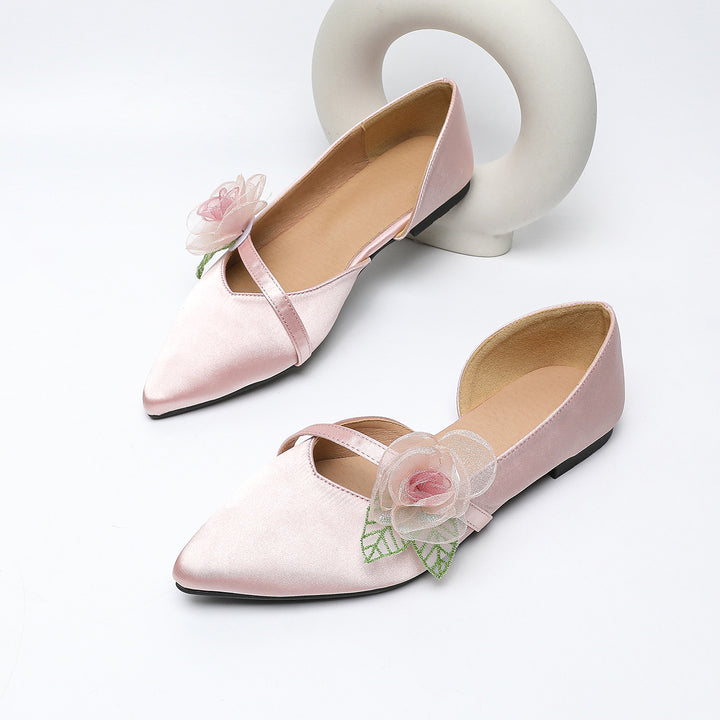 Dame Ballerinas med originalt blomstermønster og elegant snit Stilla