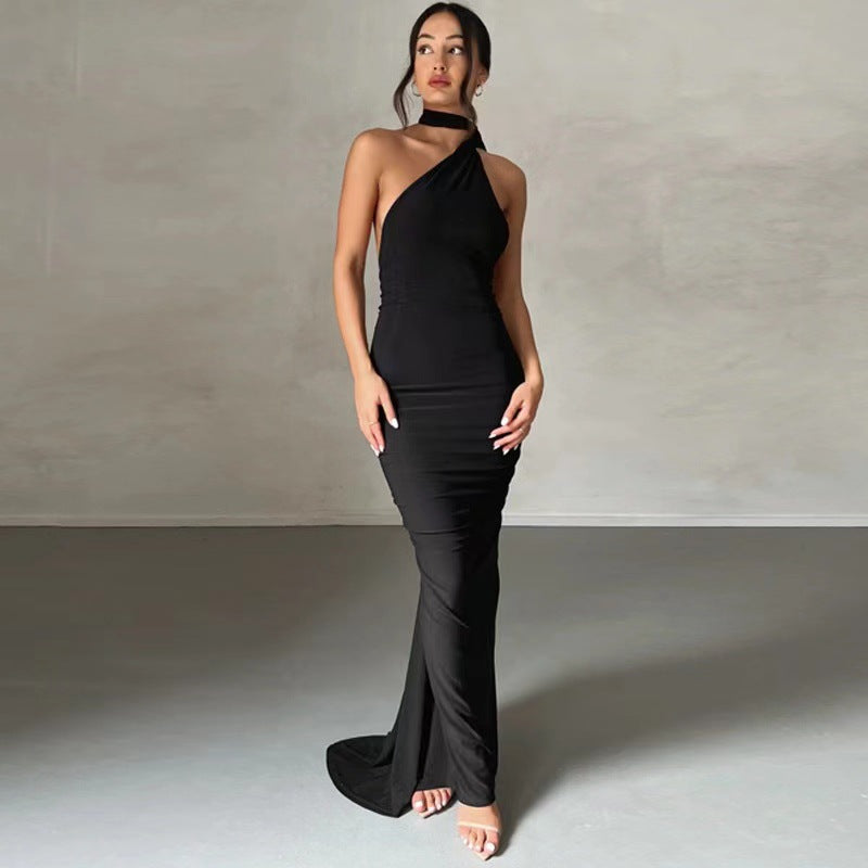 Damer Elegant Wrap Kjole med Asymmetrisk Søm og Figur-Omfavnende Snit Skovae