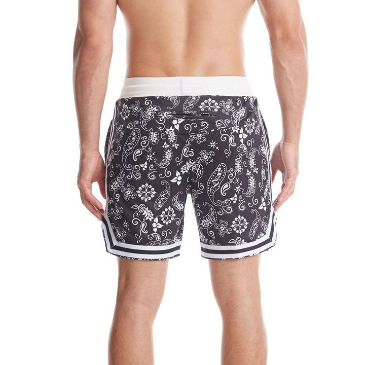 Herren Sporty Badebukser med moderigtig paisleymønster og elastisk talje Stilla