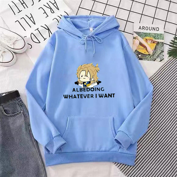 Kvinders hoodie med kunstnerisk grafisk design og motiverende tekst Skovae