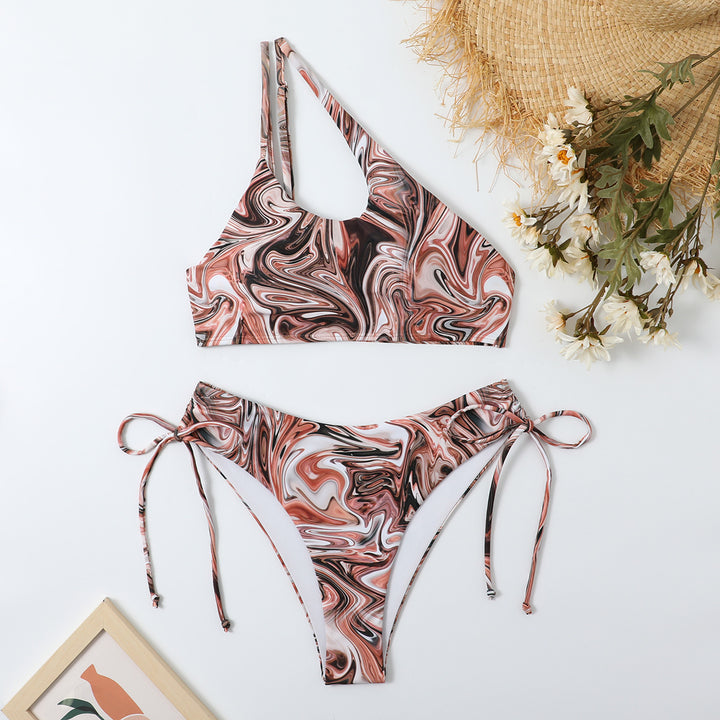 Dame Asymmetrisk Design Bikini Sæt Stilla