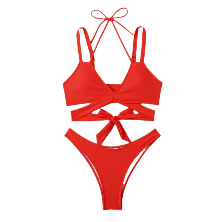 Dame Bikini sæt med moderne krydsdesign og justerbare stropper Stilla
