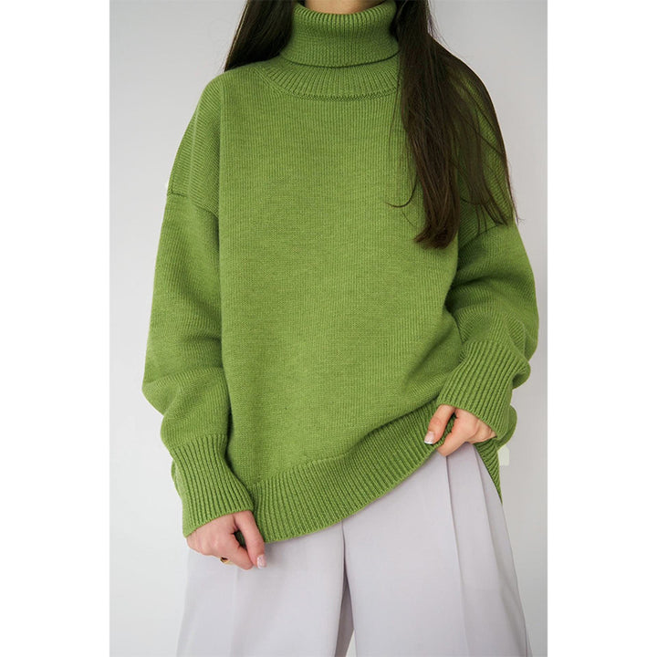 Dame Oversized Pullover med højstående krave Stilla