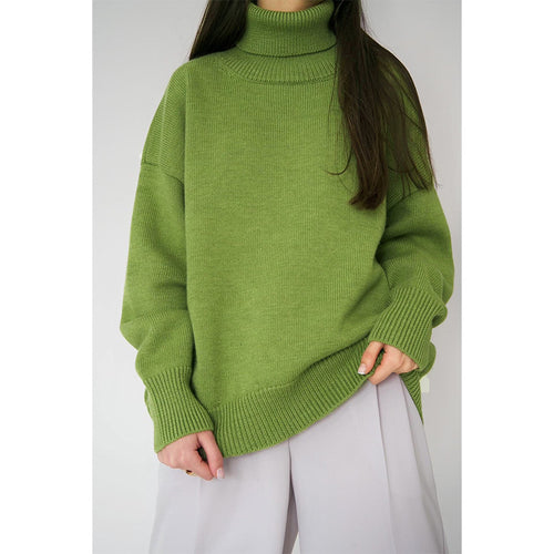 Dame Oversized Pullover med højstående krave Stilla