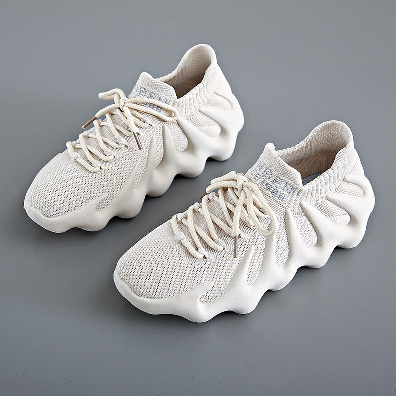 Dame Sporty trendy Sneakers med innovativt bølgedesign og åndbar strikkonstruktion Stilla