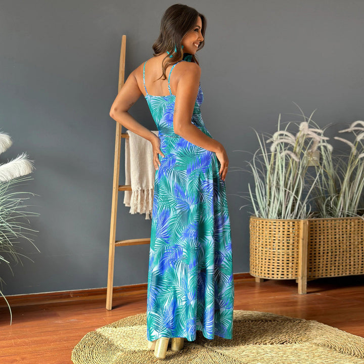 Dame Tropical Maxi Kjole Stilla