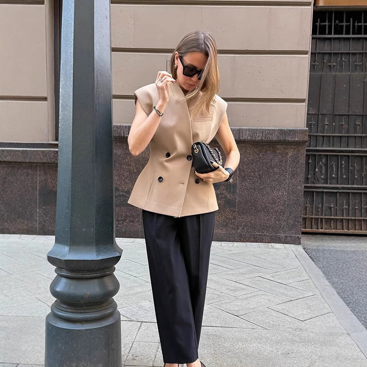 Dame Mode Blazer med asymmetrisk snit Stilla