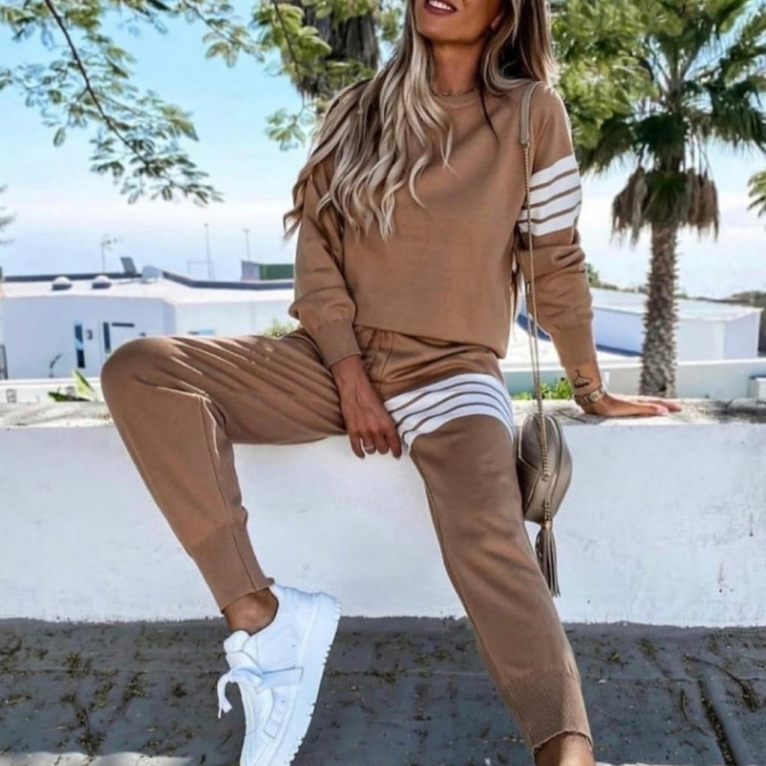 Dame Elegant og Casual Lounge Set med Loose Fit Skovae