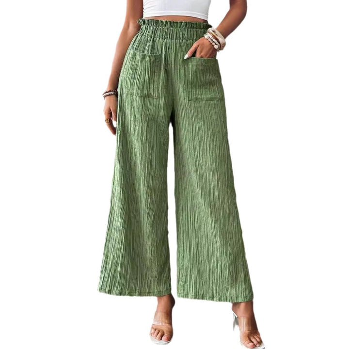 Dame vidde Palazzo-shorts med bånd Stilla
