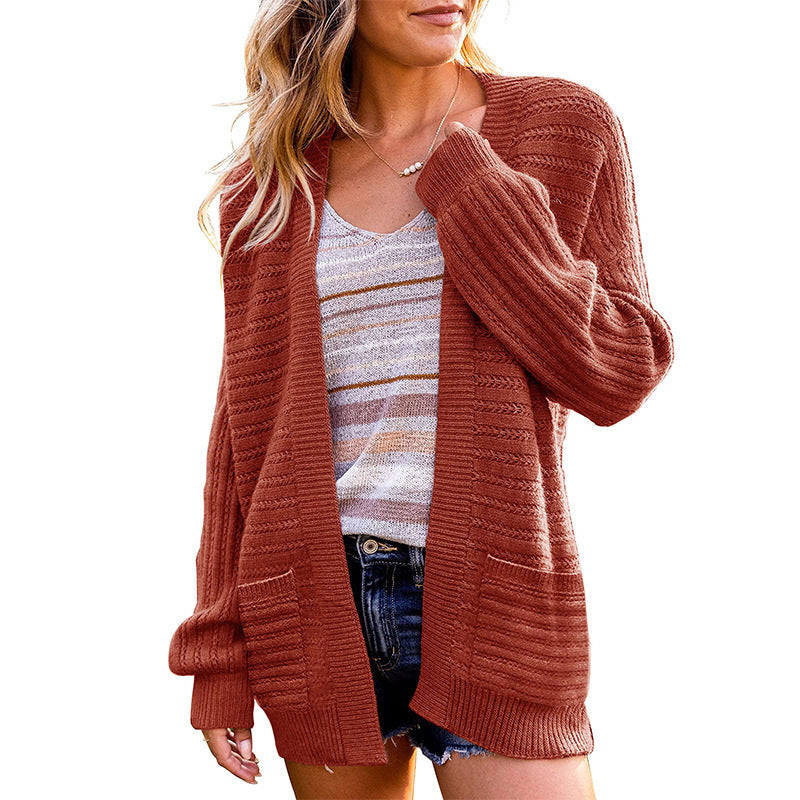 Kvindernes cardigan med tekstureret design og åben front Stilla