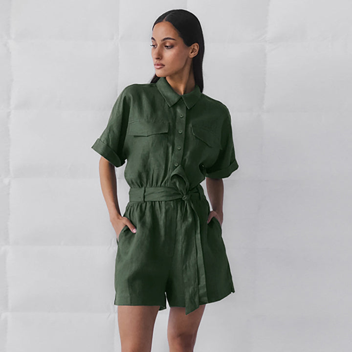 Dame Utility- jumpsuit med figursyet design og praktische lommer Stilla