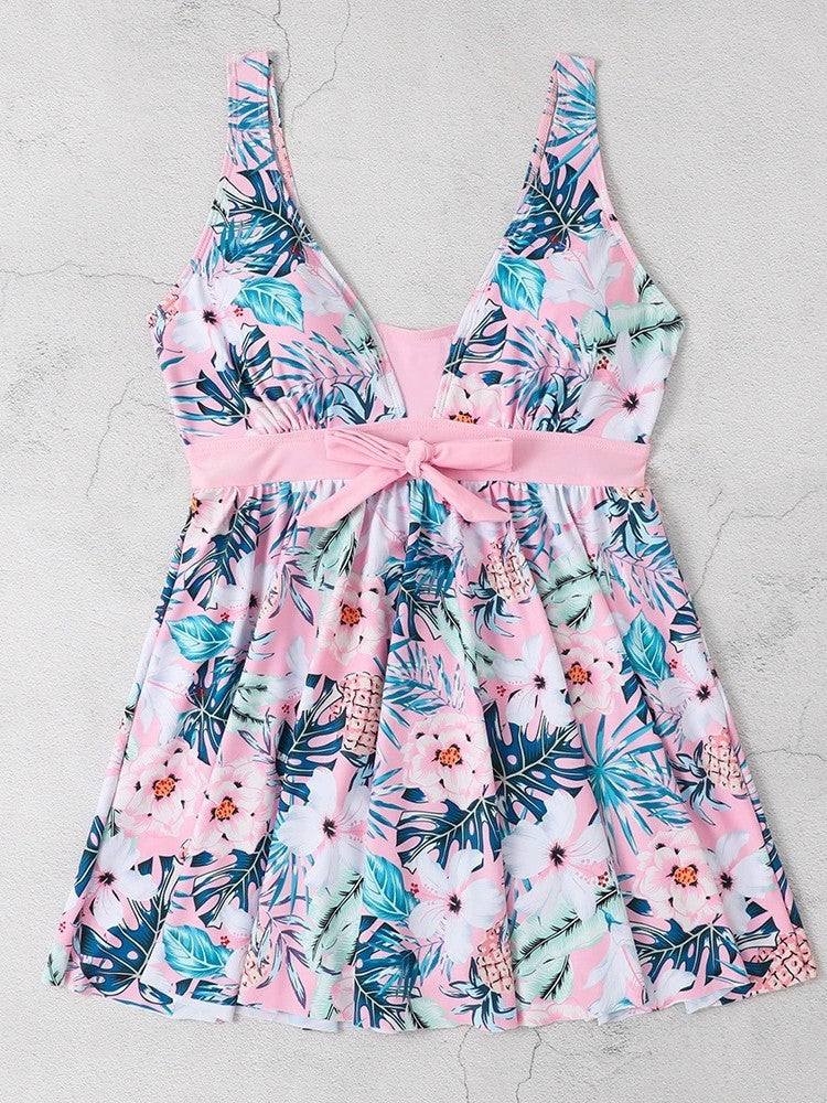 Dame Floral Wrap Badedragt Stilla