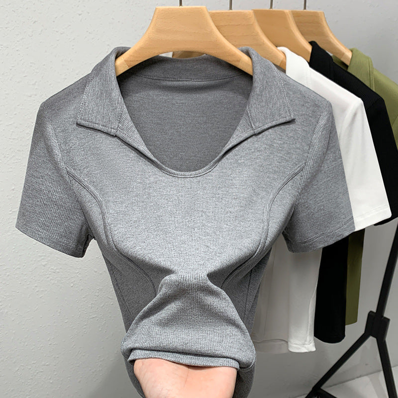 Dame Polo-Shirt med struktureret design og moderne krave Stilla