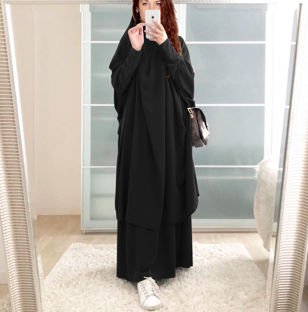 Dame Langærmet Kaftan med Elegant Snit og Bredt Design Stilla