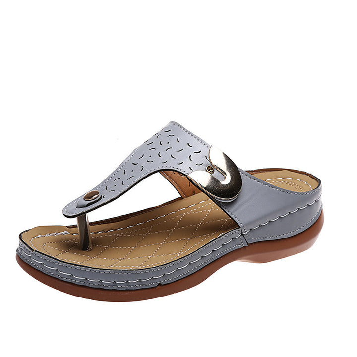 Dame Lukkede Tåsplit Sandaler med modigt Riemendesign og anatomisk Sål Stilla