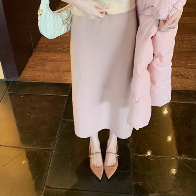 Dame elegante Ballerinas med moderne rem og skinnende overflade Stilla