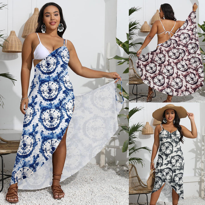 Dame elegant sarong med moderne mønster Skovae
