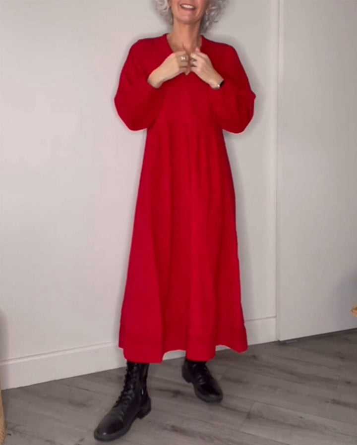 Dame Maxikjole med elegant silhuet og rummelig snit Stilla