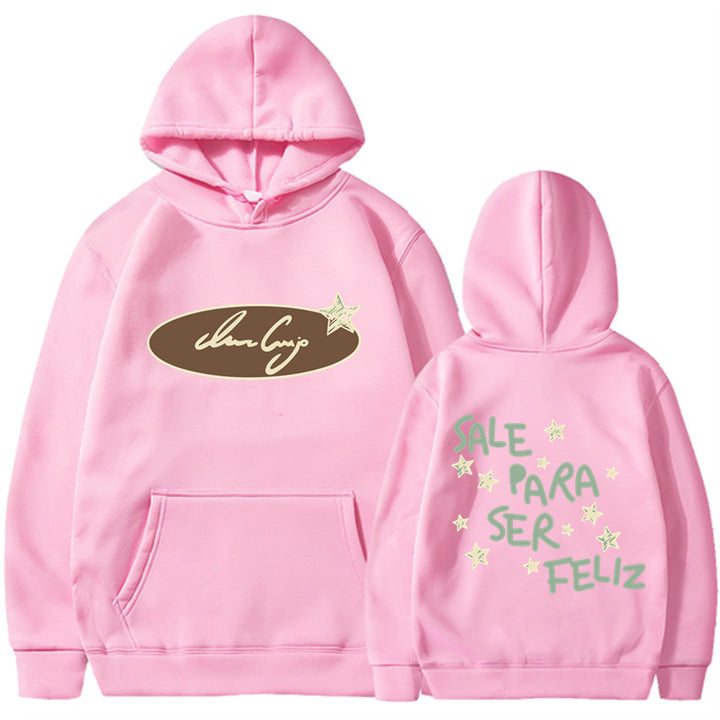 Kvinders hoodie sweatshirt med kreativ skrifttype og iøjnefaldende design Skovae