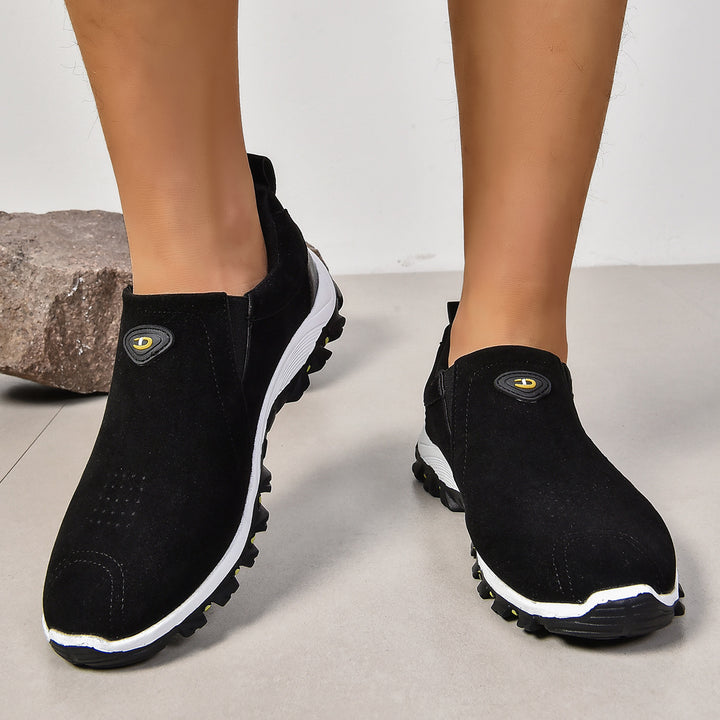 Dame sportslig Slip-On sneakers med åndbart overmateriale og skridsikker sål Stilla