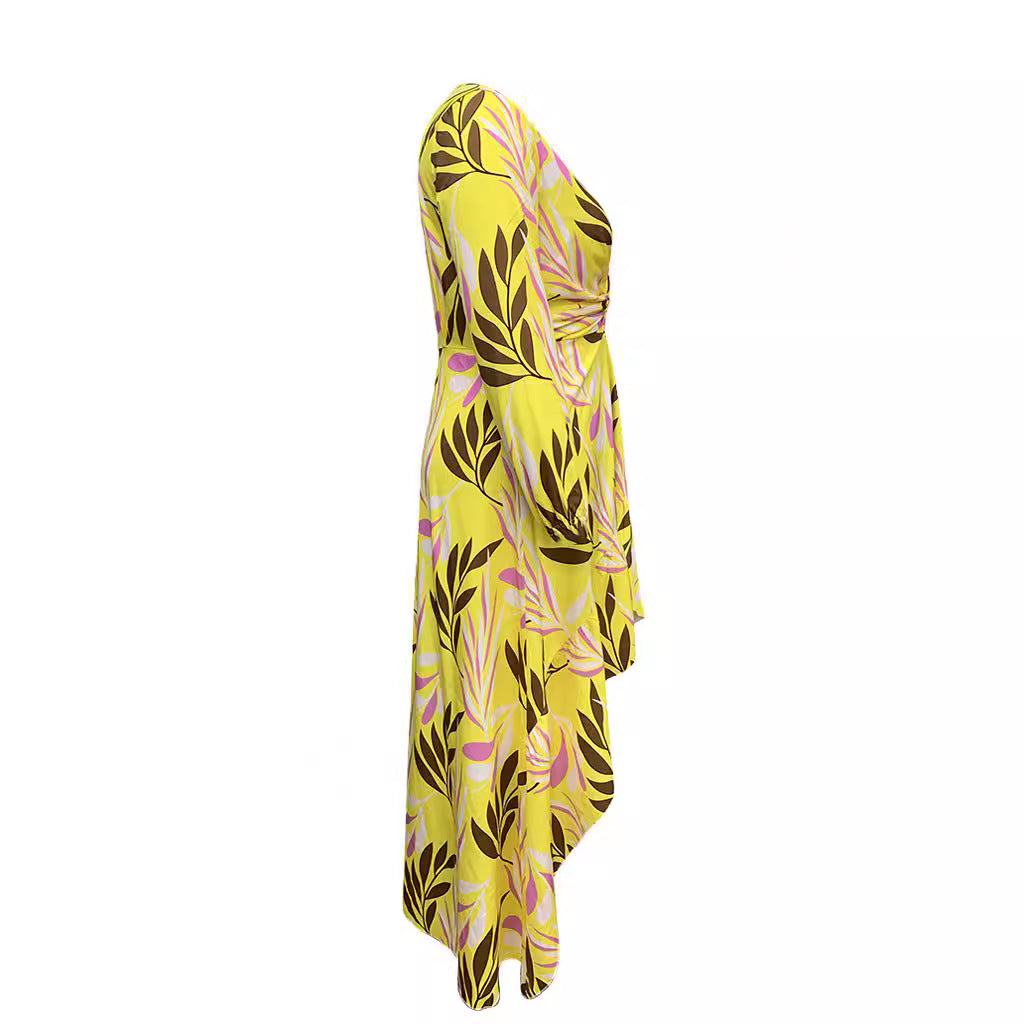 Dame Maxikjole med en elegant drapering Stilla