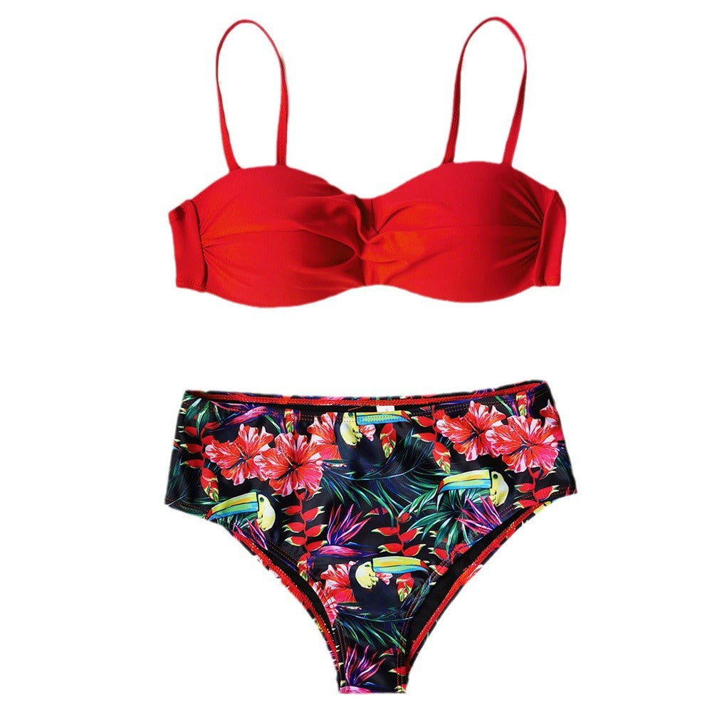 Dame Bikini-sæt med luksuriøs bustier-top og høj talje Stilla