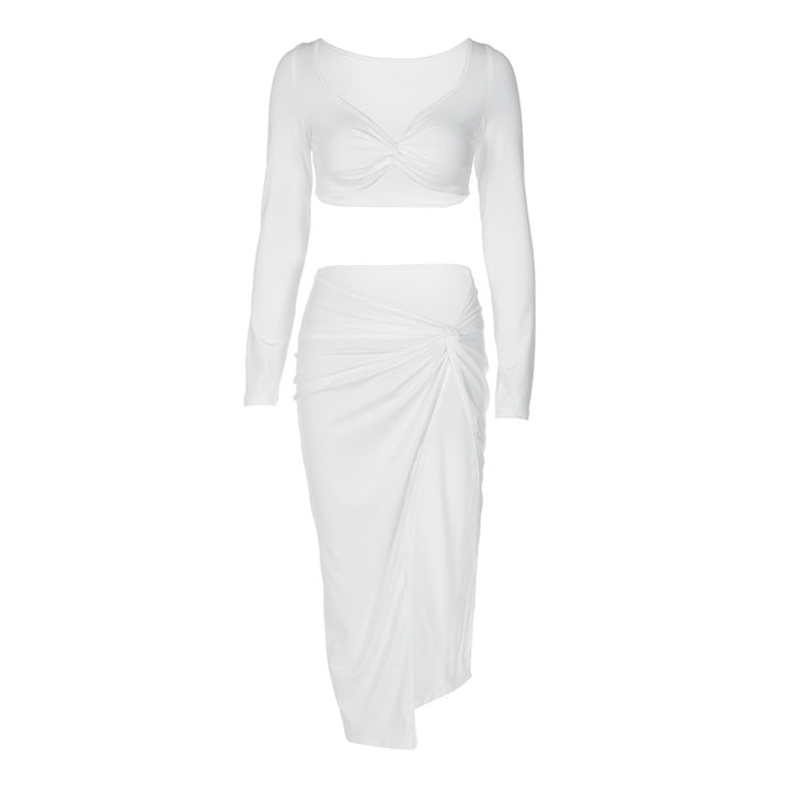 Damer Elegant Maxi Kjole med skulderfri design og draperet taljering Skovae