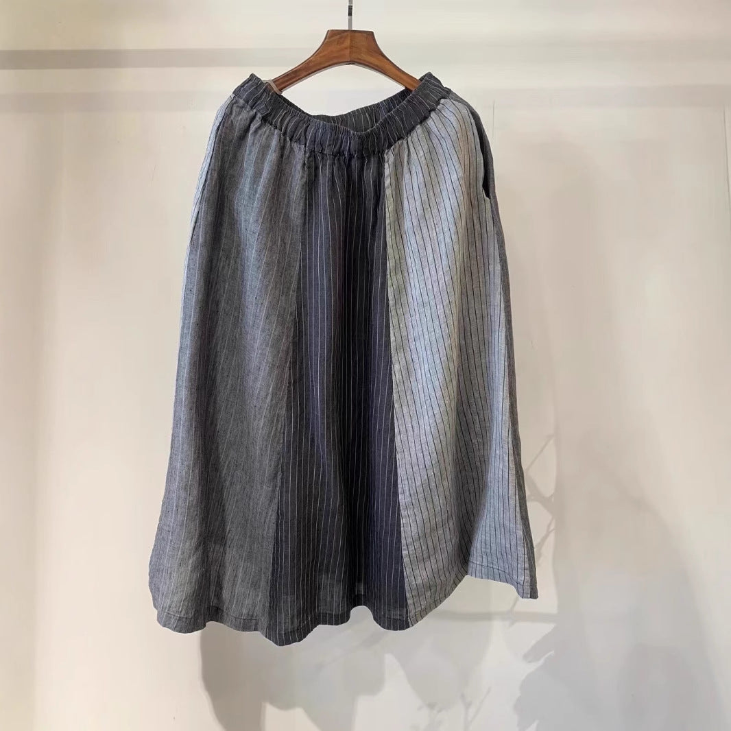 Dame Casual Blandet Stof Midi Nederdel Stilla