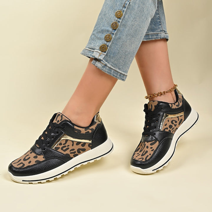 Dame Sneakers med stilfuldt leopardmønster og komfortabel dæmpning Stilla