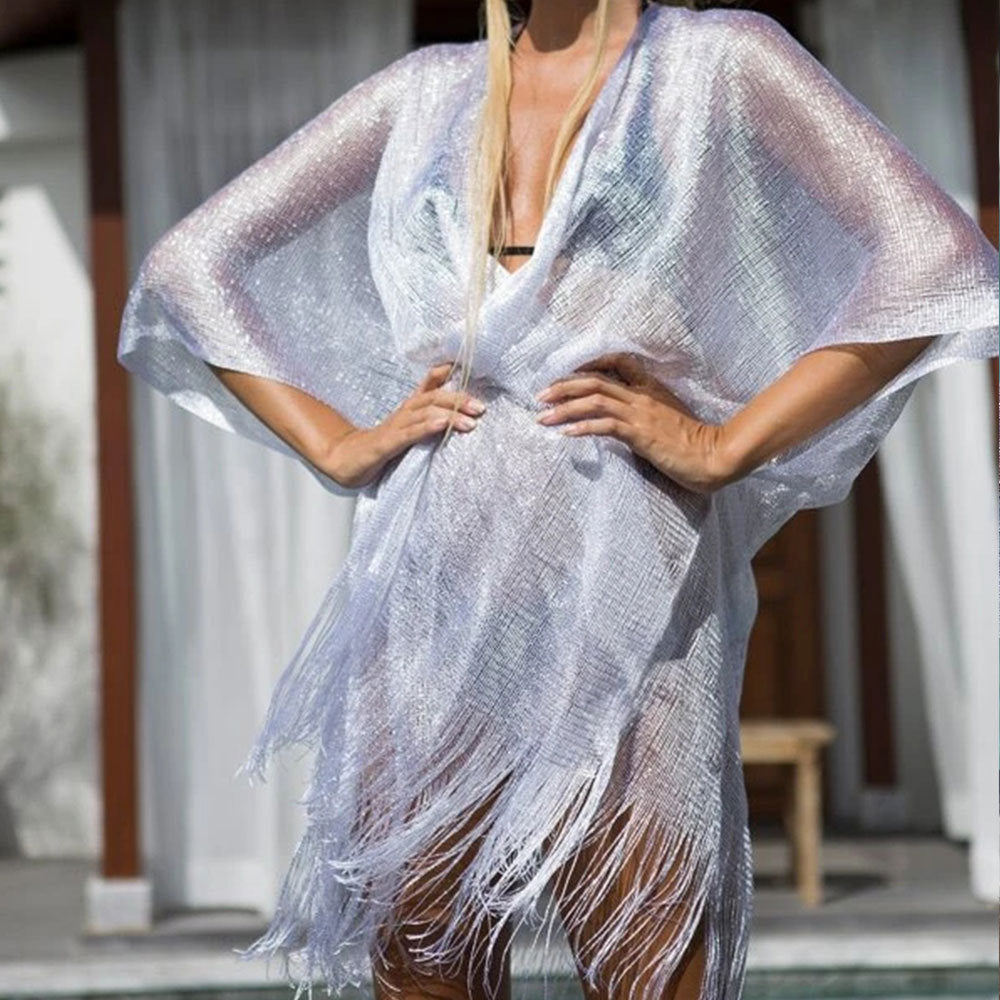 Ladbar gennemsigtig strandkimono til damer Stilla