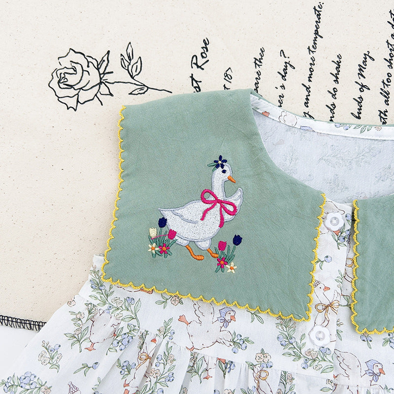 Femme Floral Broderet Kjole Stilla
