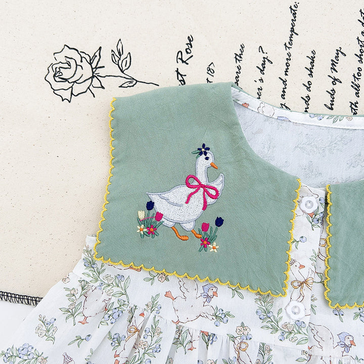Femme Floral Broderet Kjole Stilla