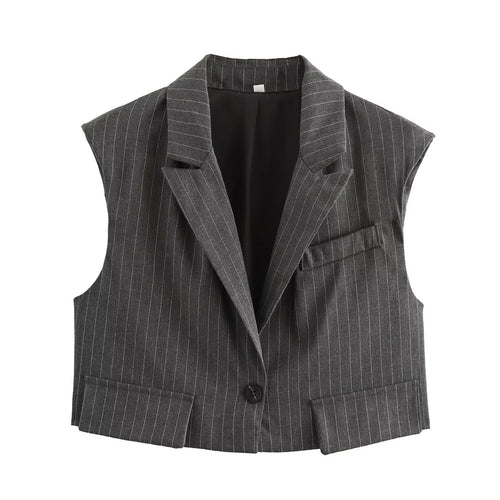 Femme skræddersyet nålestreg blazer vest Stilla