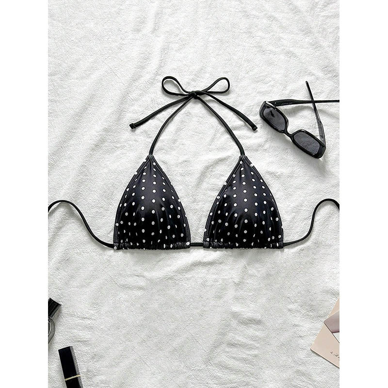 Dame triangel-bikini med legende prikkedesign Skovae