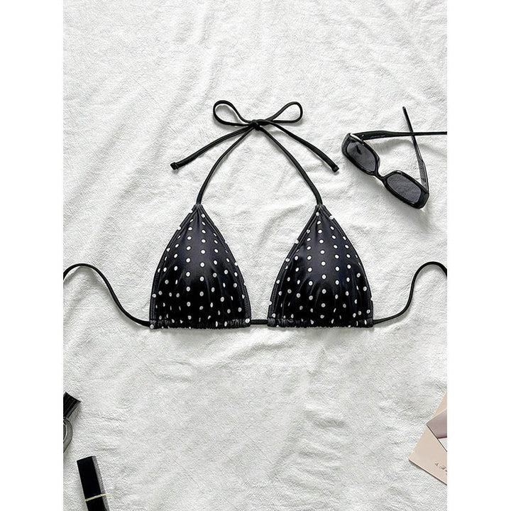 Dame triangel-bikini med legende prikkedesign Skovae