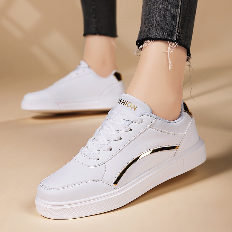 Unisex nan urbaner lavere city-sneaker med vegansk kunstlæder, diskret metallic dekorkant og støddæmpende EVA-sål Skovae