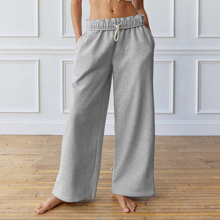 Dame Behagelige Sweatpants med vidde ben og elastisk talje Stilla
