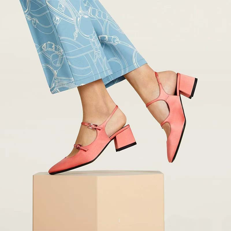 Femme Slingback Blokhælede Pumps Stilla