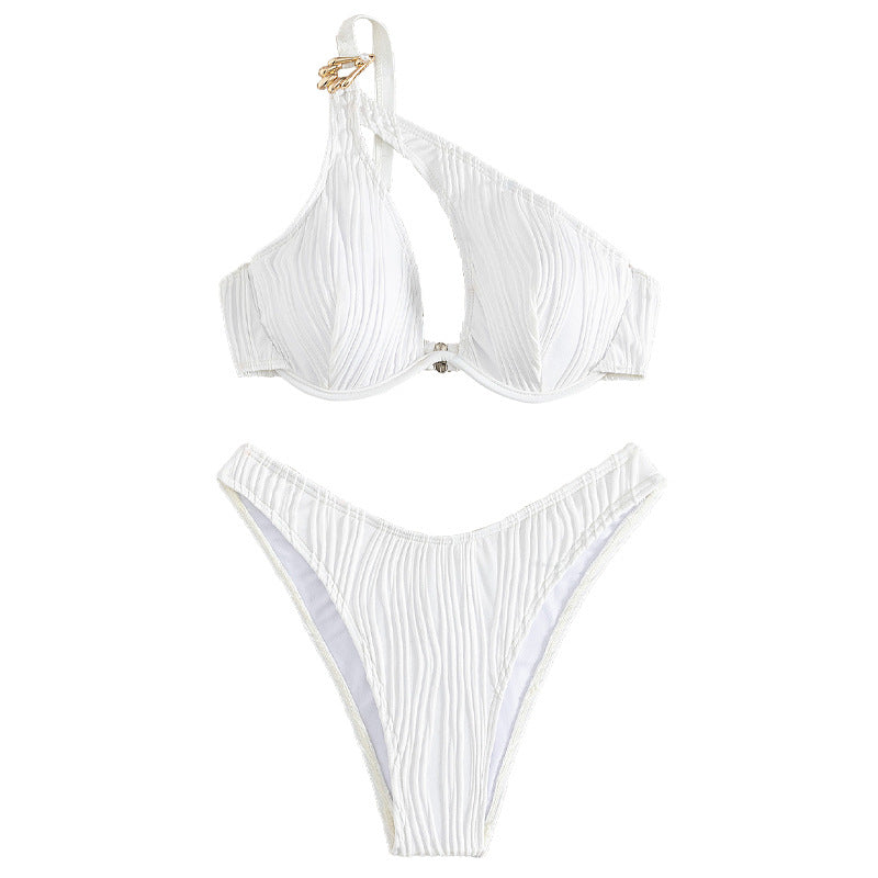 Dame Push-Up Bikinien med raffineret snit og dekorerede detaljer Skovae