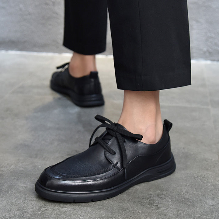 Dame fritids-læder-sneakers med robust design og åndbar sål Stilla