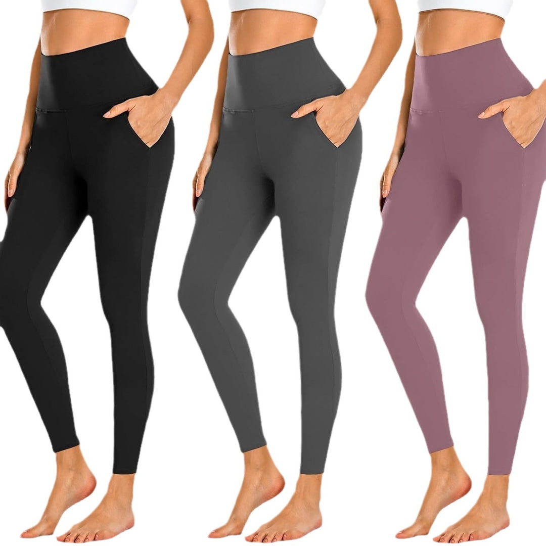 Dame High-Waist-leggings med praktiske lommer og tætsiddende pasform Stilla