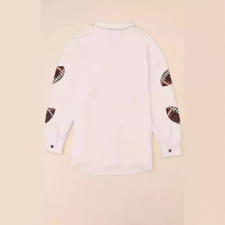 Dame Oversized Jakke med Football-design og praktiske lommer Stilla