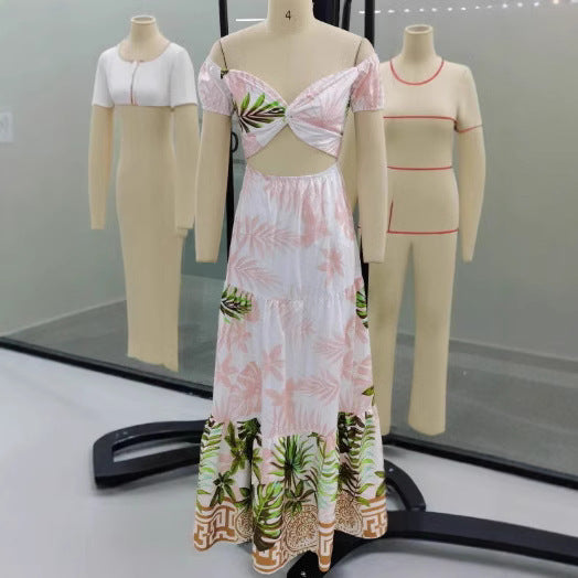 Dame Maxikjole med blomsterprint Stilla